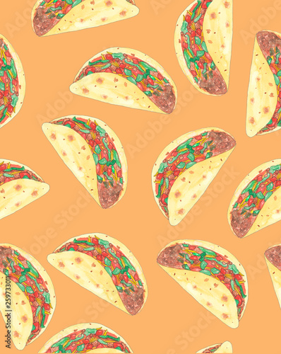 Mexican food pattern 2