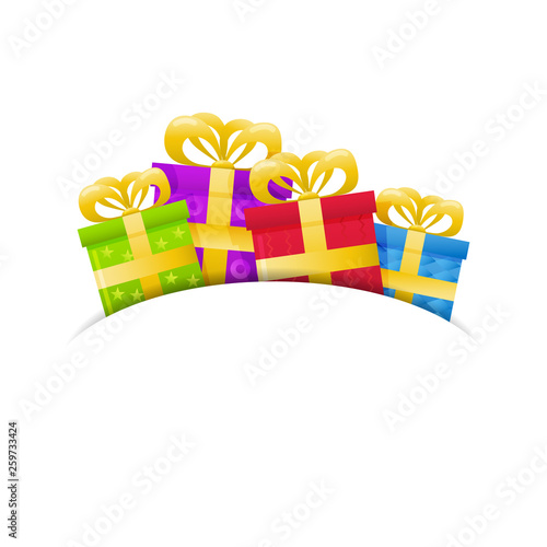 Four decorative gift boxes