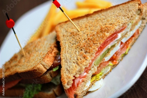 Fotografie Sandwich vegetal vegano