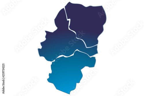 Photo Mapa azul de Aragon.