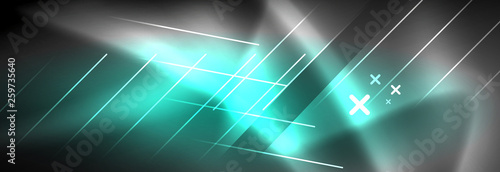 Shiny glowing lights neon color design background