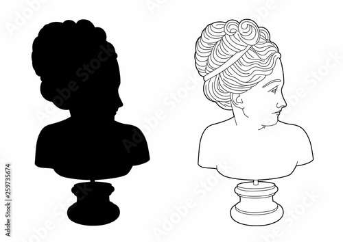 shadow of a woman statuary