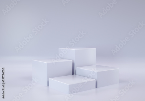 Blank Box Display. 3D rendering - 3d Illustration © chonlathit