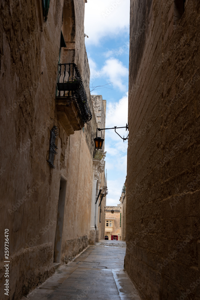 Architectural view of the city of Valletta in Malta