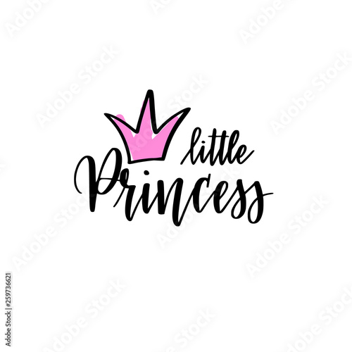 Little princess vector calligraphy nice lettering design