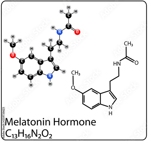 Melatonin Hormone Molecule Structure