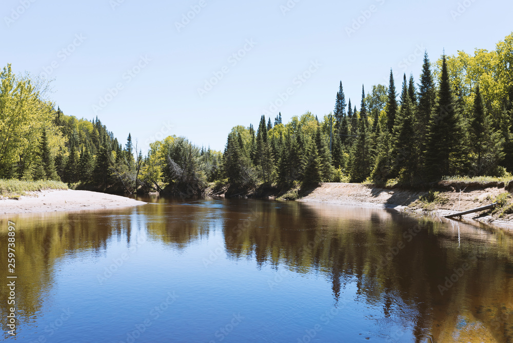 Obraz premium Mont Tremblant National Park is a rich amalgam of Québec's natural and historic heritages, being the largest and oldest park in the network