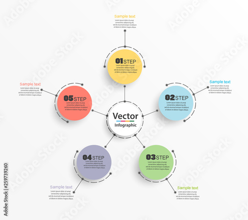 Infographic design template. Business concept with options and 5 steps . For content, diagram, flowchart,steps, parts,timeline infographics, workflow layout,chart,illustration. Vector eps 10