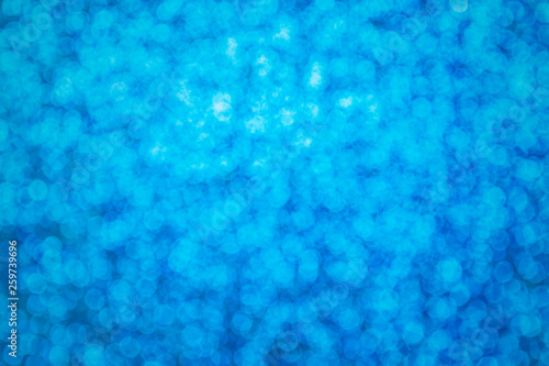 Blue Abstract bokeh blurred background, close up.