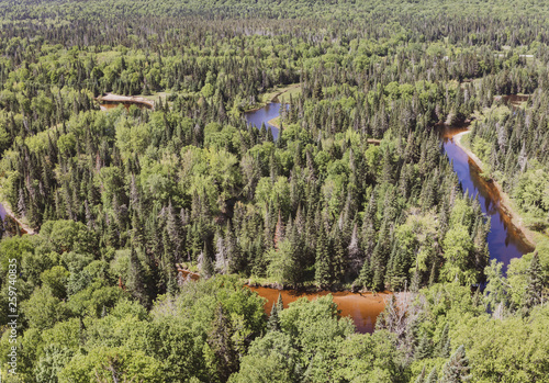 Wallpaper Mural Aerial view of Mont Tremblant National Park, vintage style Torontodigital.ca
