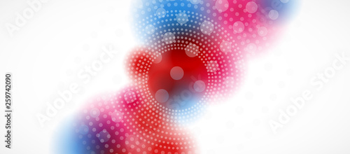 Abstract background with blurred dotted colorful circles, techno bubbles. Vector illustration eps 10