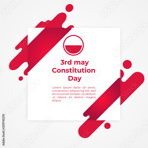 Happy May 3rd Constitution Day Vector template design Illustration