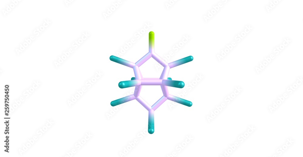 Kepone molecular structure isolated on white Kepone molecular structure isolated on white