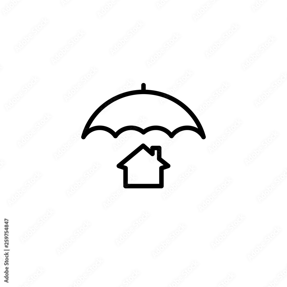 protection icon, property set in outline black style, vector protection icon, property set in outline black style, vector