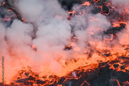 Active volcano lava fire