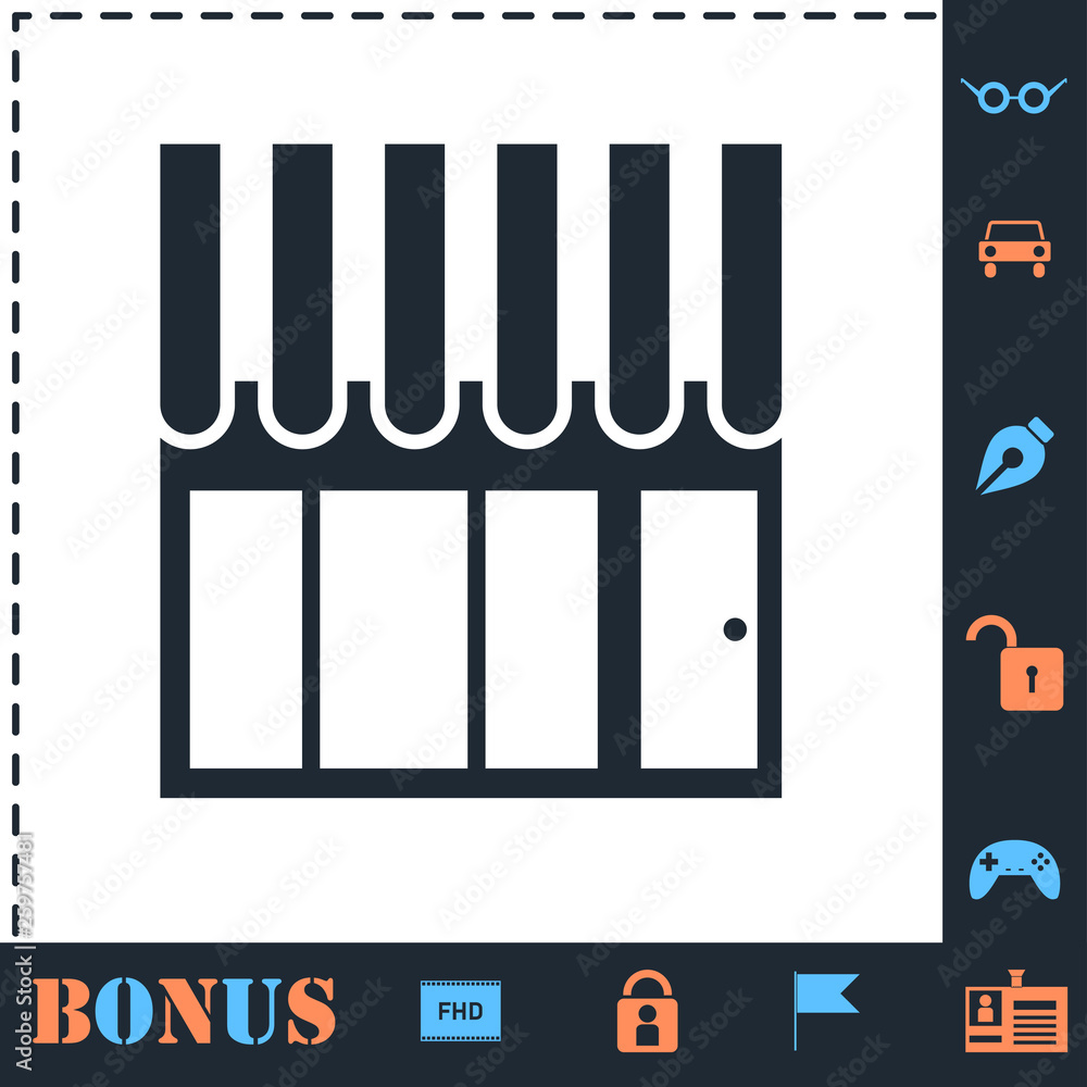 Shop, Showcase icon flat Shop, Showcase icon flat