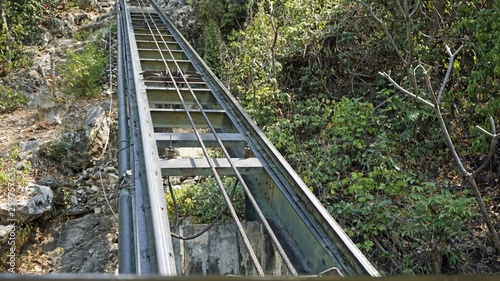 Cable Car way to Phra Nakhon Khiri mountains ,Phetchaburi Thailand photo