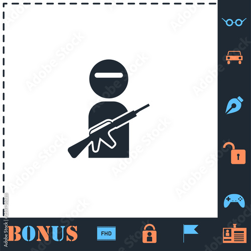 Raider icon flat