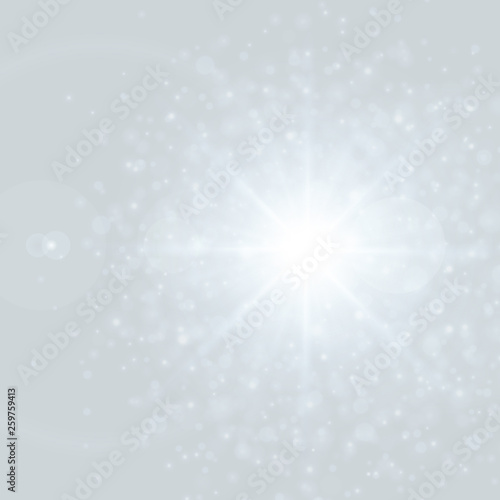 Lens flare light and glow bokeh effect vector