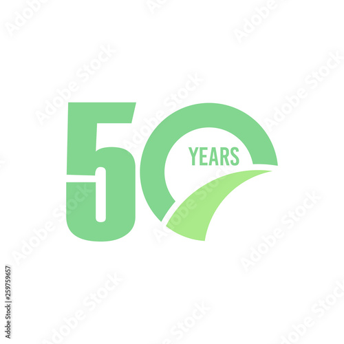 50 Year Anniversary Vector Template Design Illustration