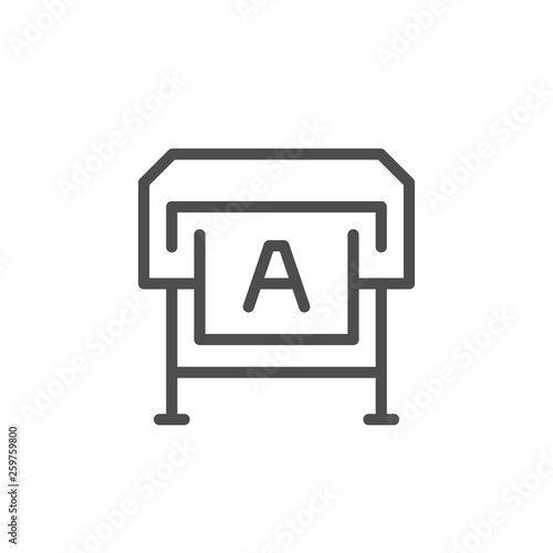 Large format printing line icon