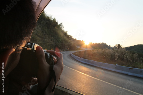 photographer capture sunset