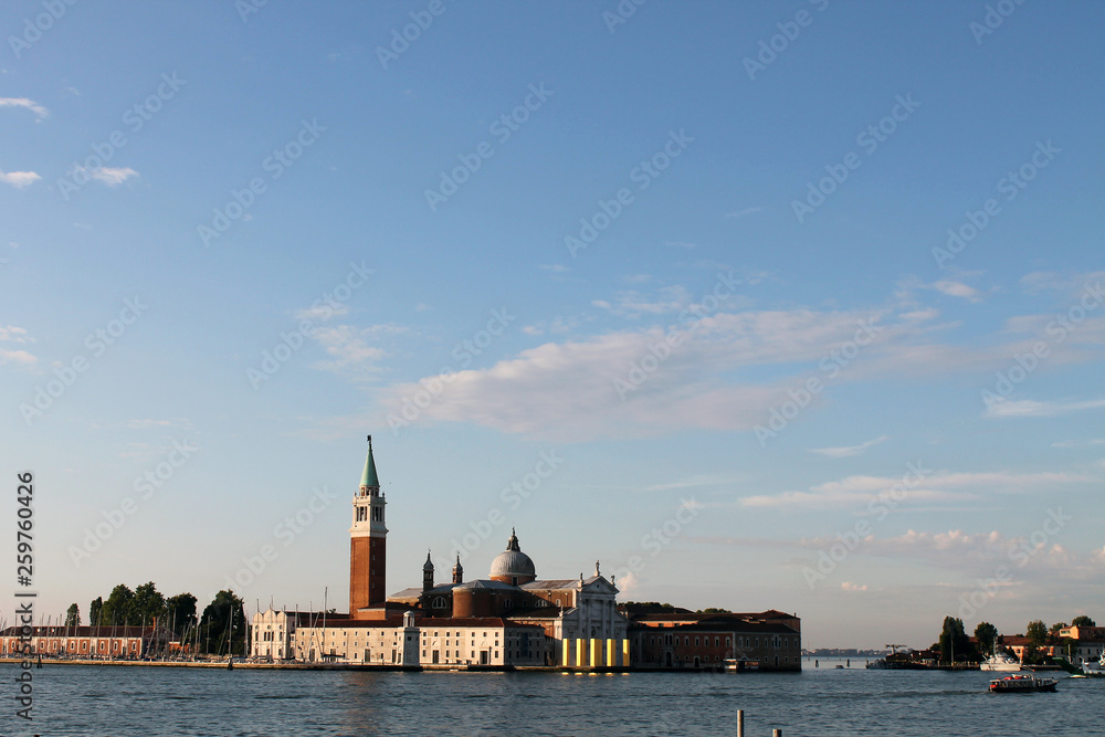 View of San Giorgio Maggiore island in Venice Italy