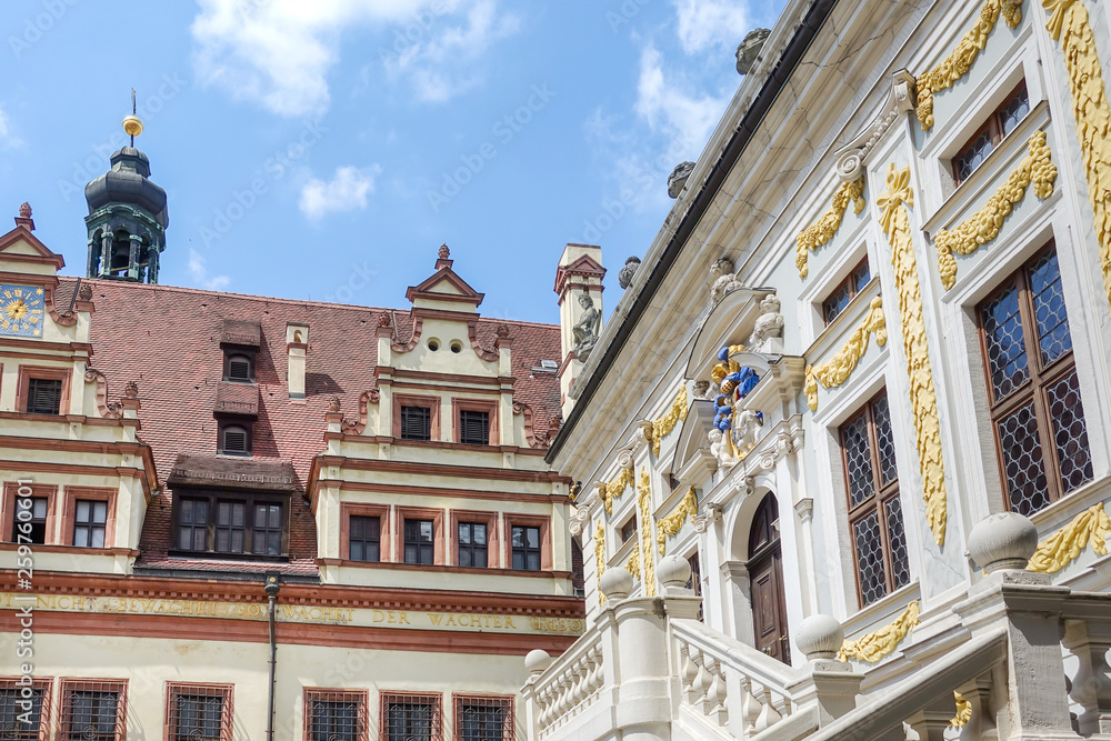 LEIPZIG, GERMANY - July 21, 2017: The Old Stock Exchange in Leipzig, Germany