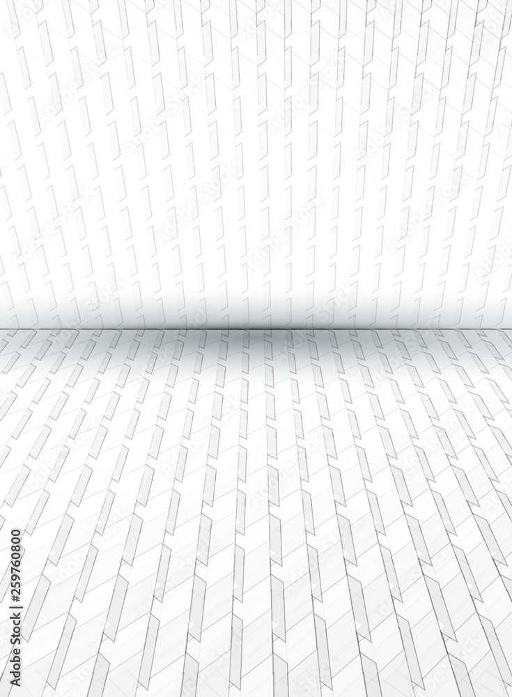 Fototapeta premium Black and white empty perspective background. Product stand, ad banner.
