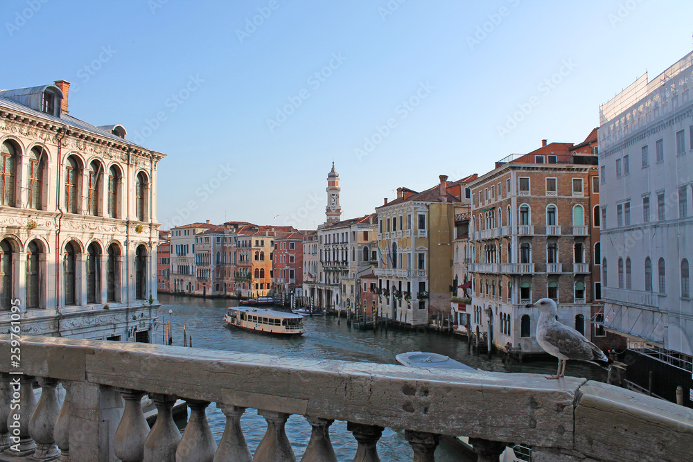 The Grand canal in Venice Italy