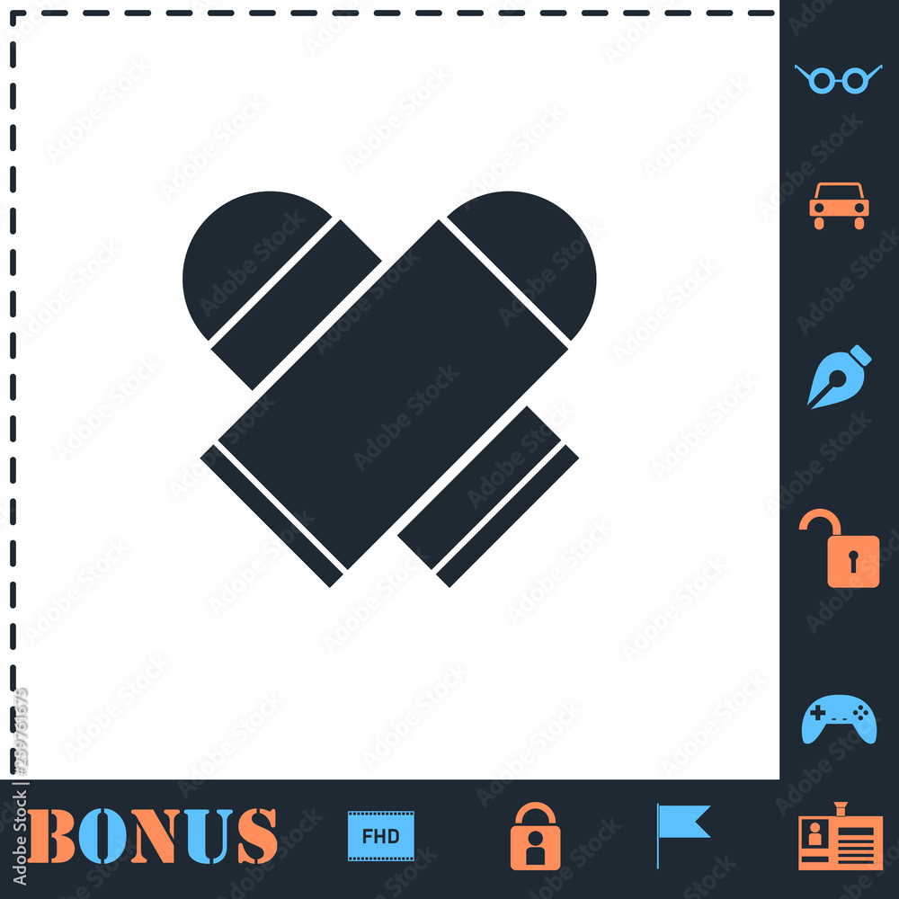 Obraz premium Bullet icon flat