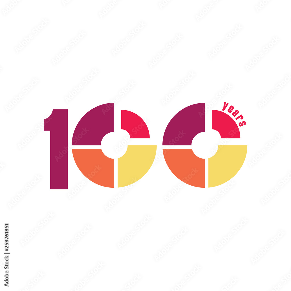 100 Year Anniversary Vector Template Design Illustration 100 Year Anniversary Vector Template Design Illustration