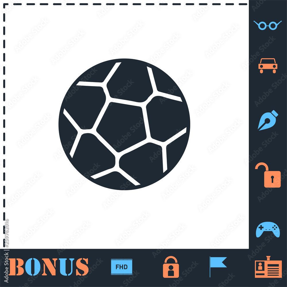 Soccer ball icon flat Soccer ball icon flat