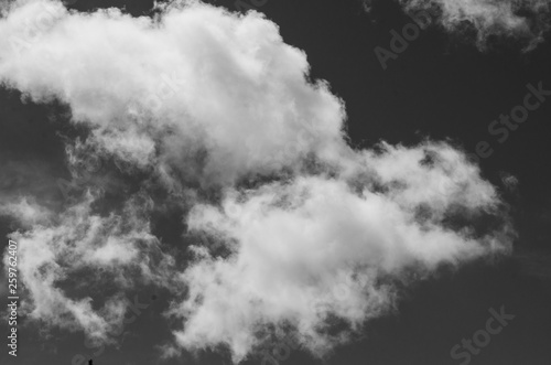 High contrast cloudscape in black and white