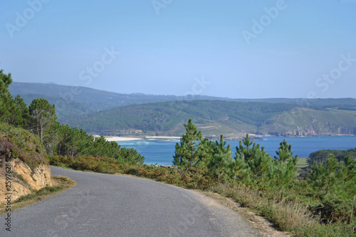 Road to the Nemiña beach in Muxia, Galicia, Northern Spain. photo