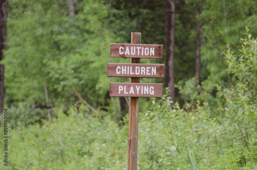 Caution Children Playing Sign