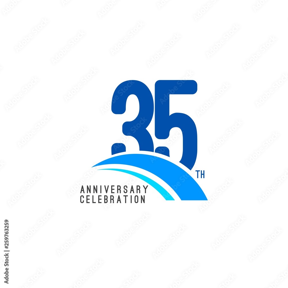 35 Year Anniversary Celebration Vector Template Design Illustration 35 Year Anniversary Celebration Vector Template Design Illustration