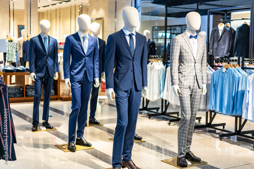 luxury suit in shopping mall Stock Photo Adobe Stock