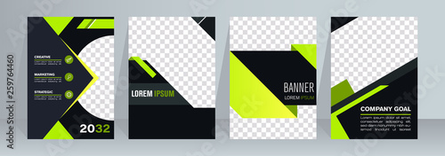 Brochure design. Creative template. Abstract geometric background leaflet layout.