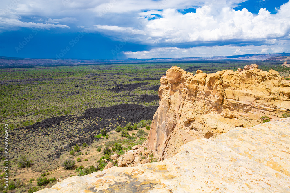 El Malpais National Monument, view from Sandstone Bluffs, New Mexico, USA