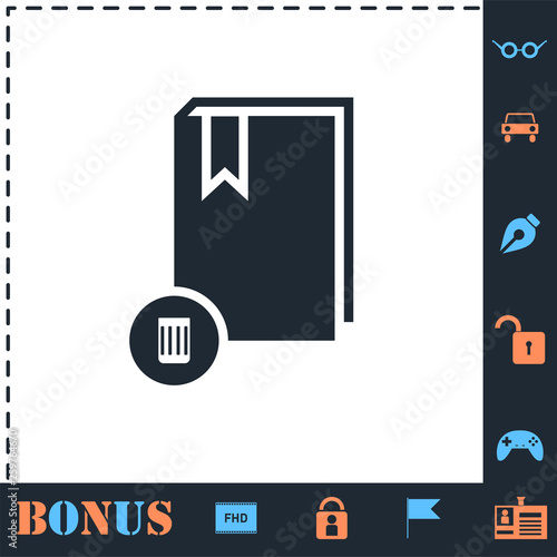 Book icon flat