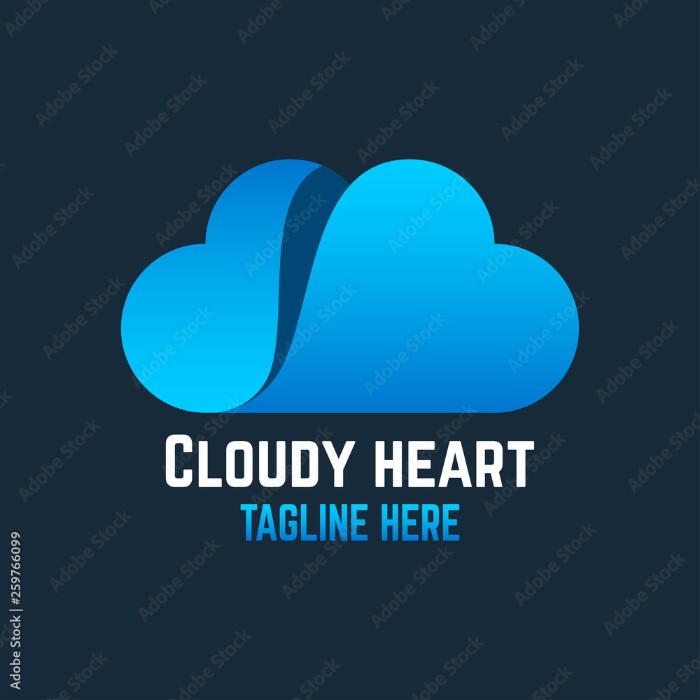 Cloud heart logo Cloud heart logo