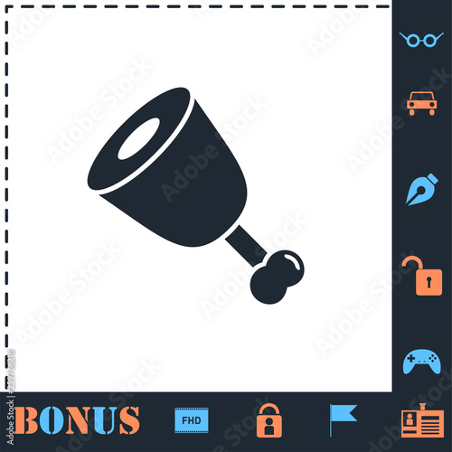 Meat icon flat
