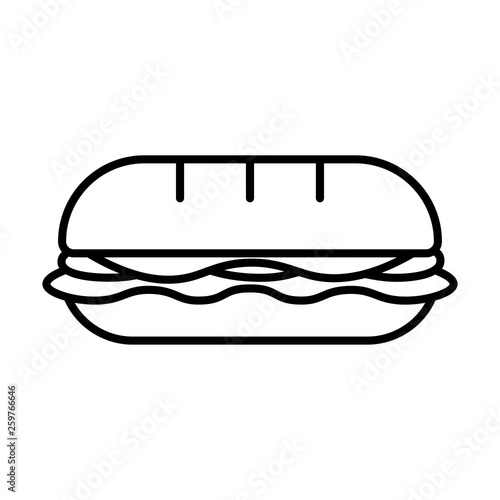 Cartoon Sandwich Icon Isolated On White Background