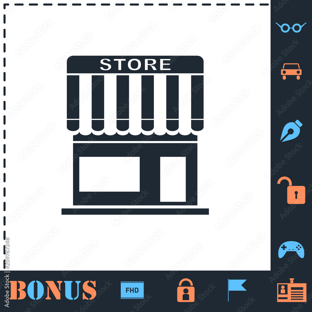 Store icon flat Store icon flat