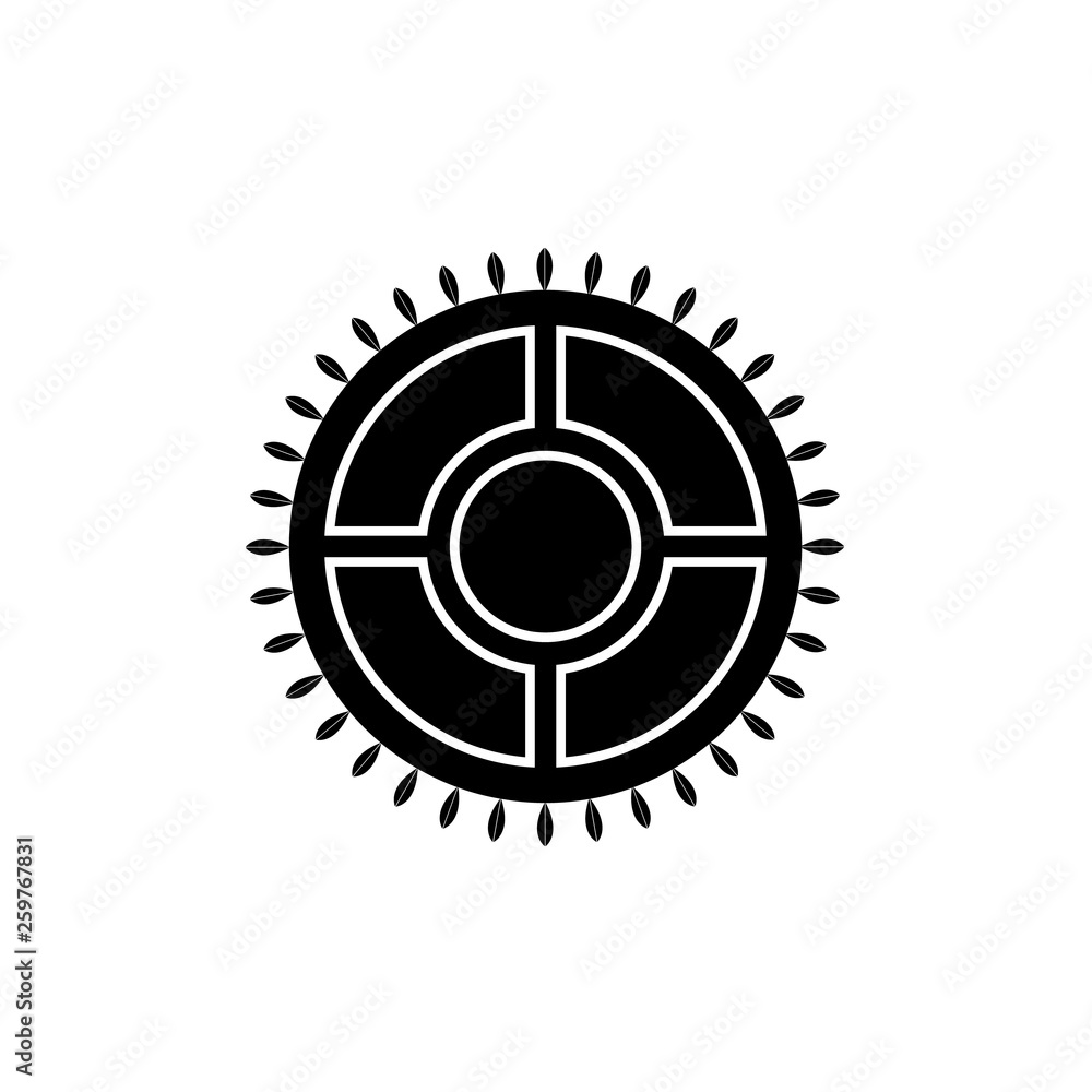 Fototapeta premium Rounded target logo icon vector