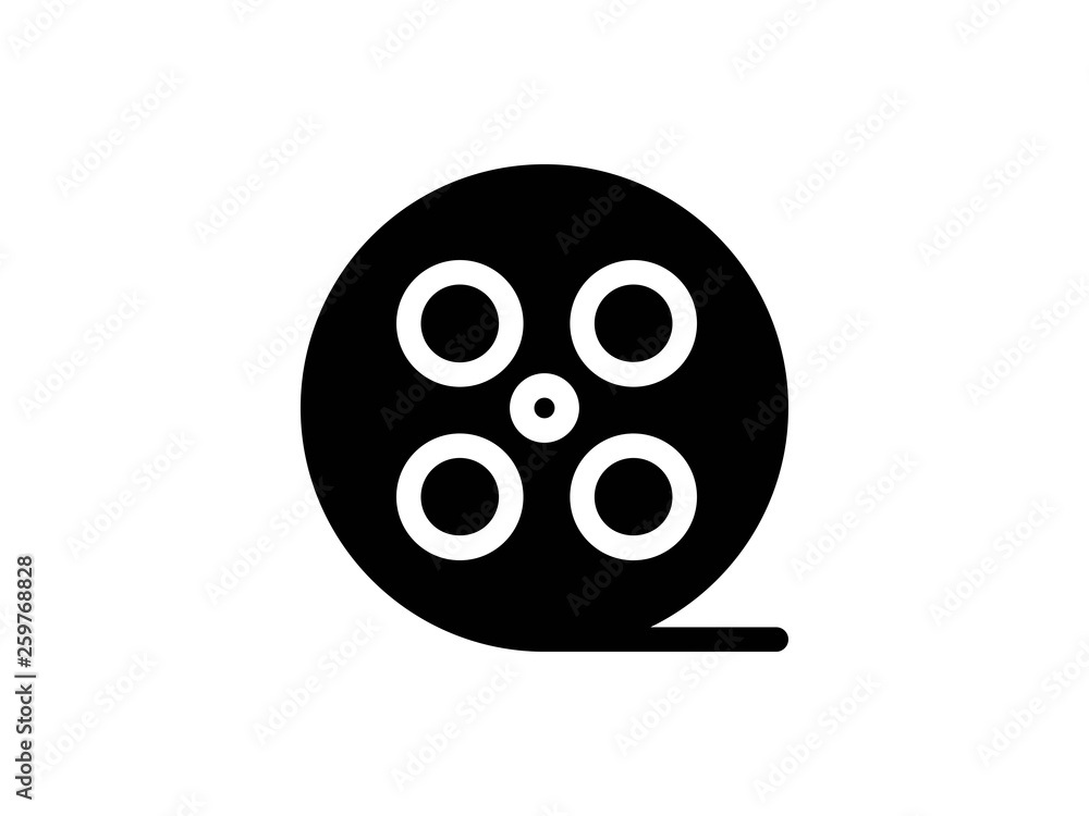 film glyph vector icon