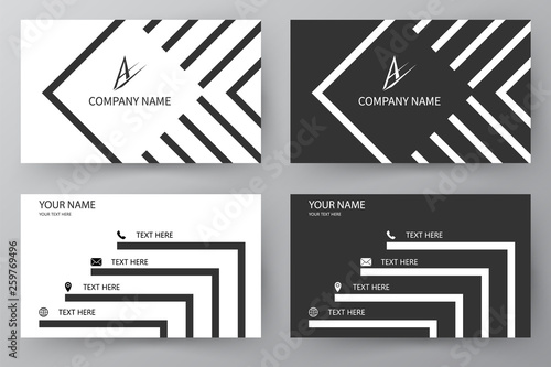 Vector business card. Visiting card for business and personal use. Modern presentation card. Vector illustration design.
