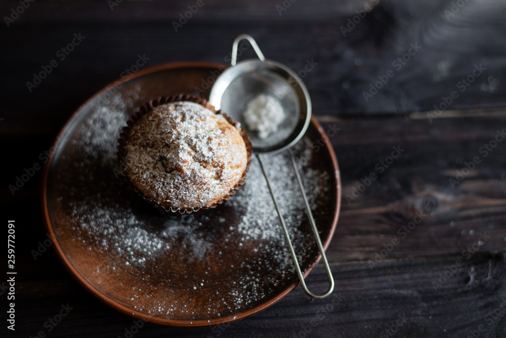 Fototapeta premium recipe for homemade pie. Tasty and sweet