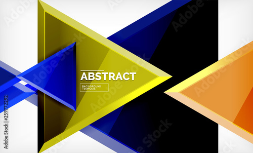 Free Download Tech futuristic geometric 3d shapes, minimal abstract background - GFXLoad